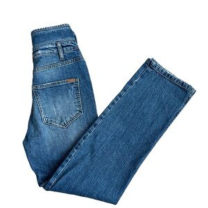 Marisa Webb Women Travis Distressed Knotch High Waisted Jeans Size 25